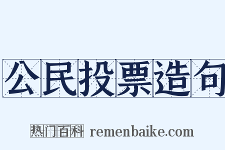 公民投票造句是什么意思的图片
